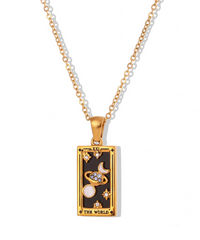 Fashion Tarot Necklace With Rhinestones Diamond Set