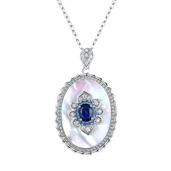 Sapphire Diamond Pendant