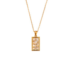 Fashion Tarot Necklace With Rhinestones Diamond Set