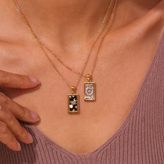 Fashion Tarot Necklace With Rhinestones Diamond Set