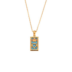 Fashion Tarot Necklace With Rhinestones Diamond Set